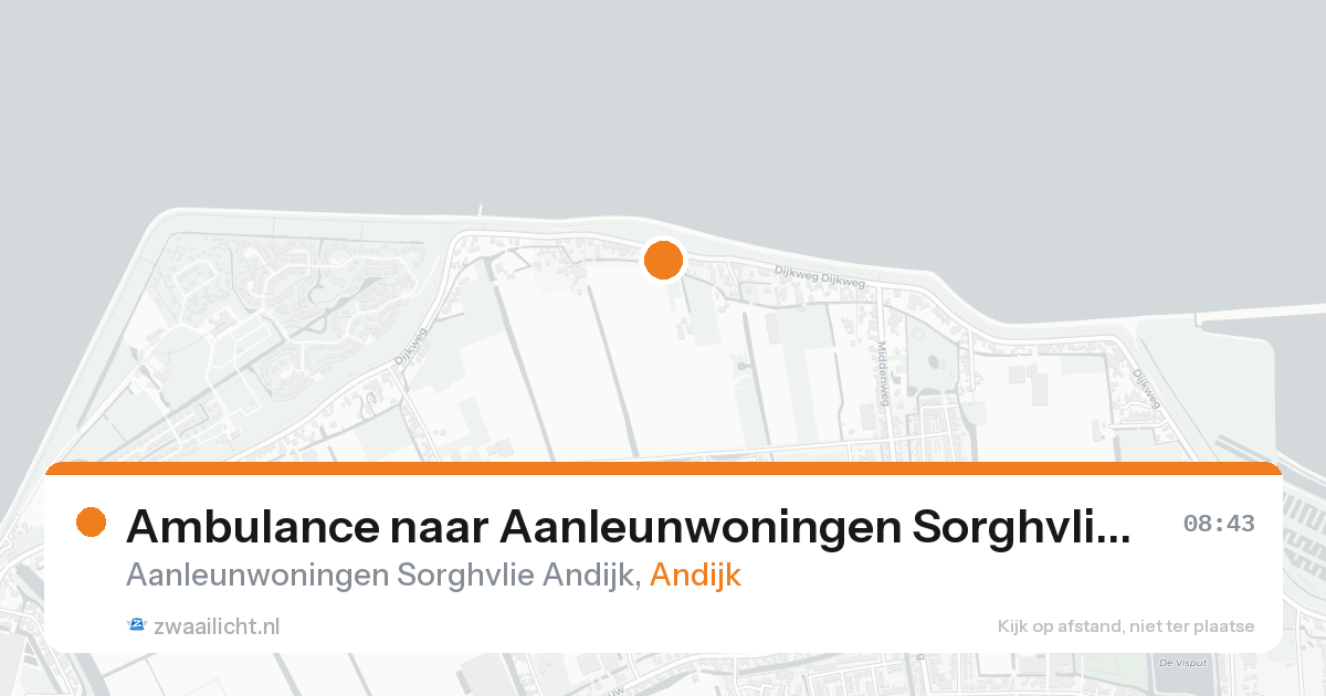 Ambulance naar Aanleunwoningen Sorghvlie Andijk in Andijk — 20 aug 2026