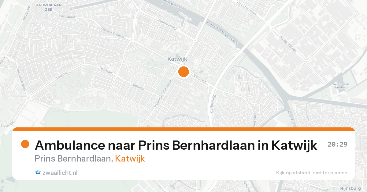 Ambulance naar Prins Bernhardlaan in Katwijk — 15 aug 2026
