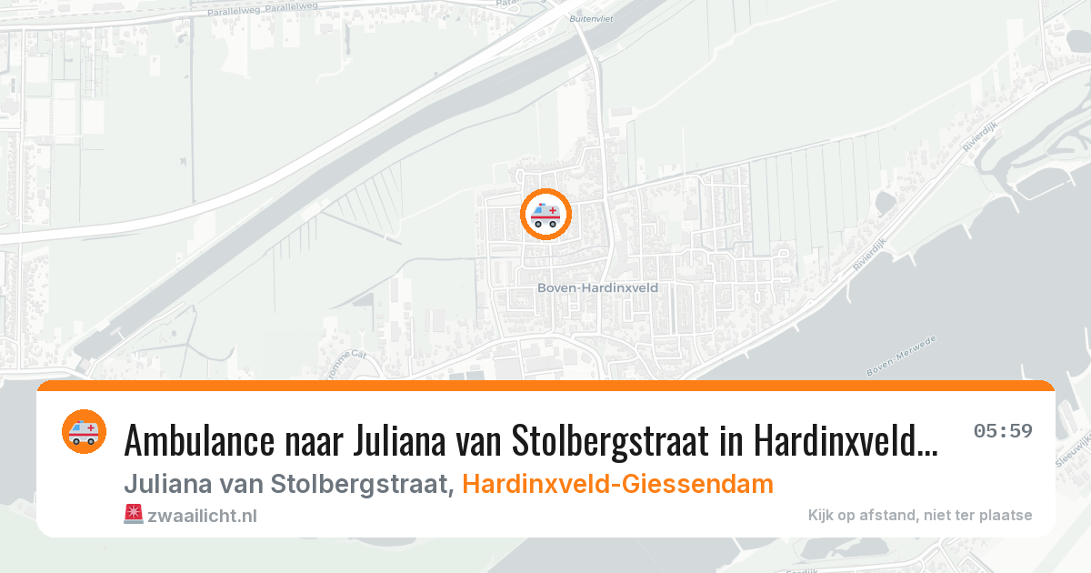 Ambulance naar Juliana van Stolbergstraat in Hardinxveld-Giessendam — 14 apr 2026