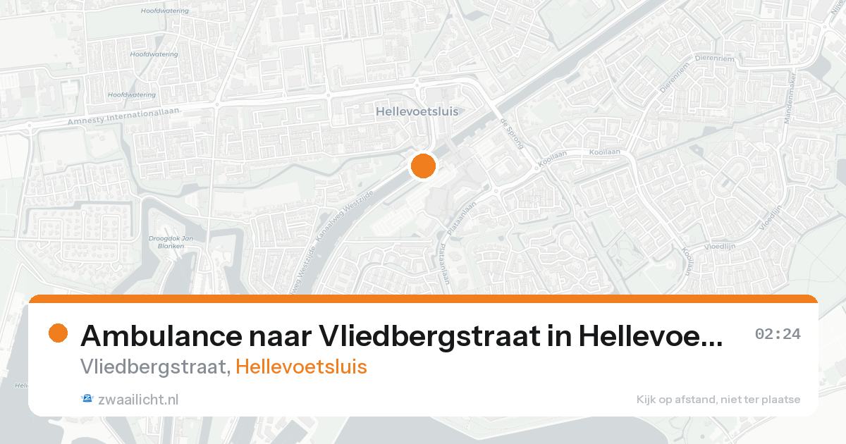 Ambulance naar Vliedbergstraat in Hellevoetsluis — 18 aug 2026