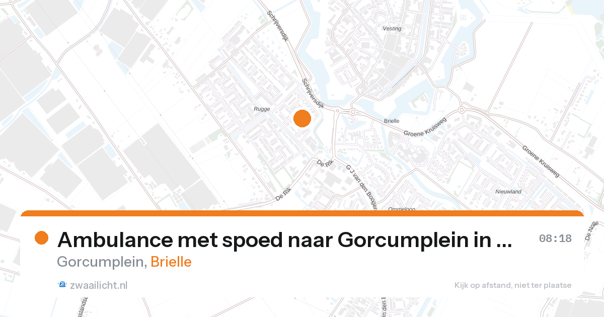 Ambulance met spoed naar Gorcumplein in Brielle — 20 jul 2026