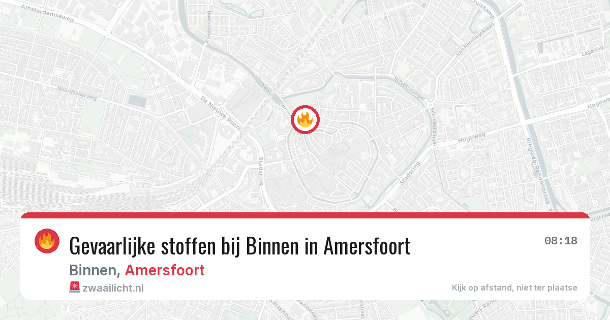 Gevaarlijke stoffen bij Binnen in Amersfoort — 4 aug 2026