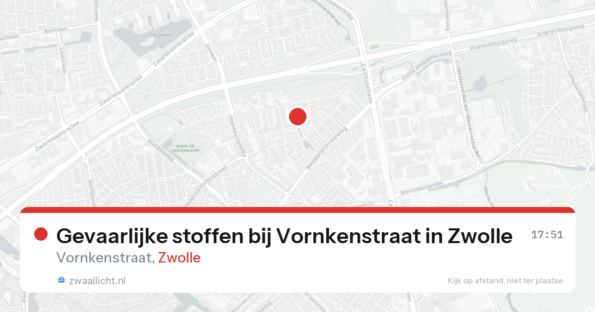 Gevaarlijke stoffen bij Vornkenstraat in Zwolle — 23 aug 2026