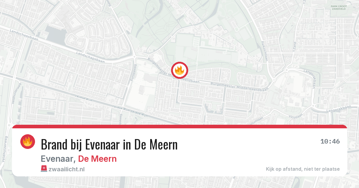 Brand bij Evenaar in De Meern — 3 jul 2026
