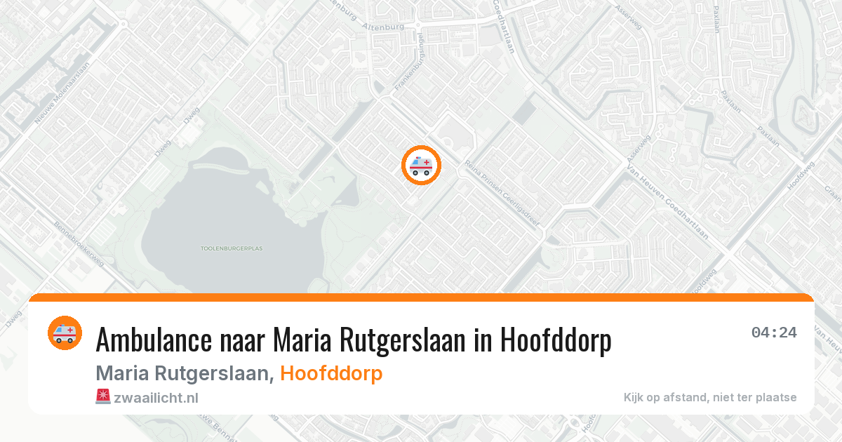 Ambulance naar Maria Rutgerslaan in Hoofddorp — 19 jul 2026
