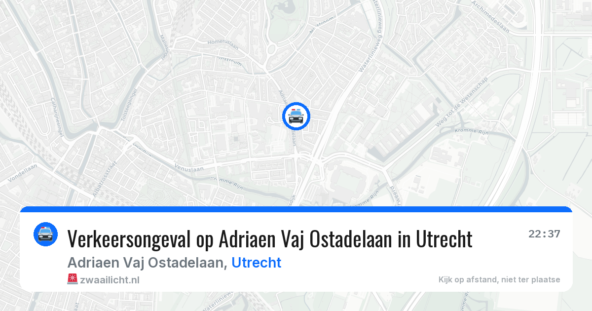 Verkeersongeval op Adriaen Vaj Ostadelaan in Utrecht — 25 jun 2026