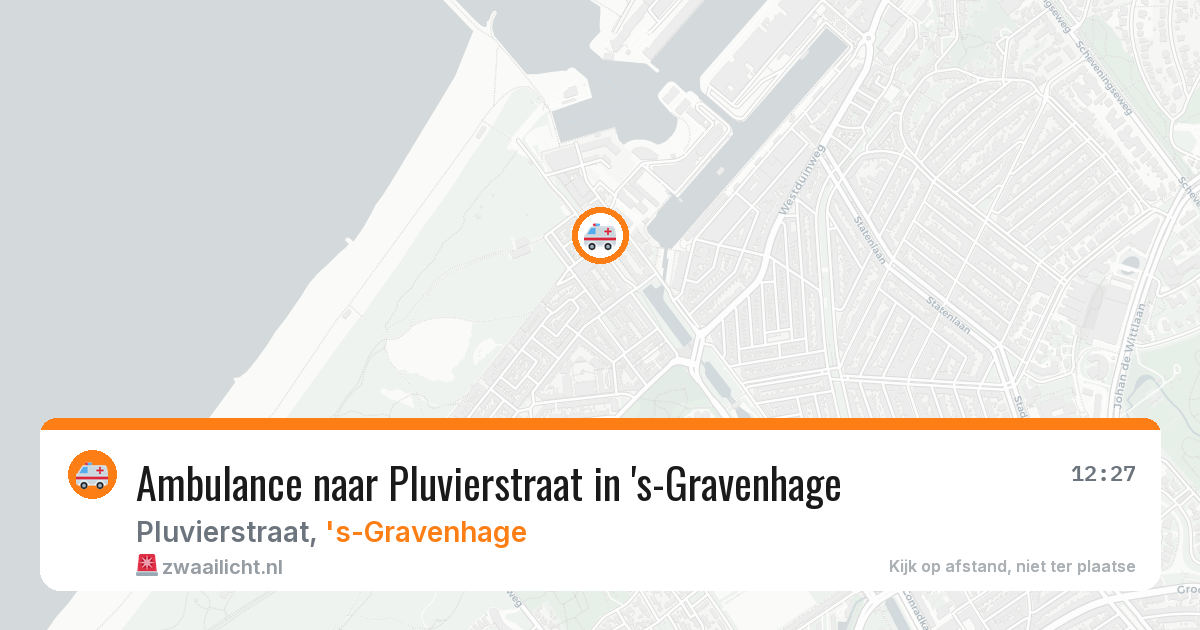 Ambulance naar Pluvierstraat in 's-Gravenhage — 7 aug 2026