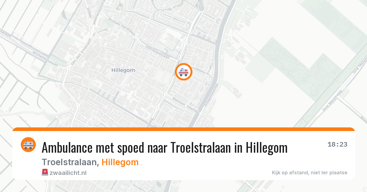 Ambulance met spoed naar Troelstralaan in Hillegom — 24 mei 2026