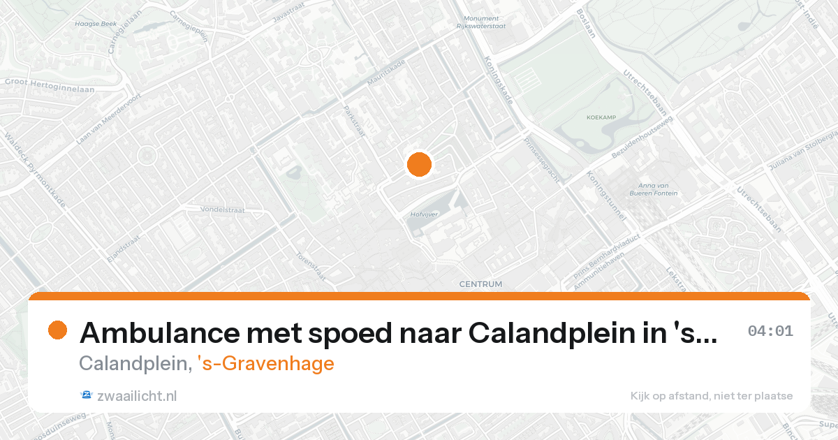 Ambulance met spoed naar Calandplein in 's-Gravenhage — 31 jan 2026