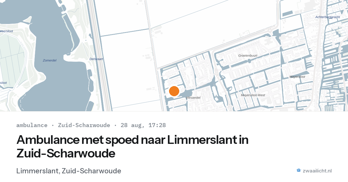 Ambulance met spoed naar Limmerslant in Zuid-Scharwoude — 28 aug 2026