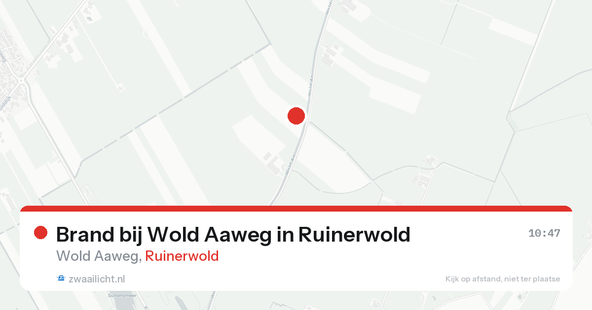 Brand bij Wold Aaweg in Ruinerwold — 14 aug 2026