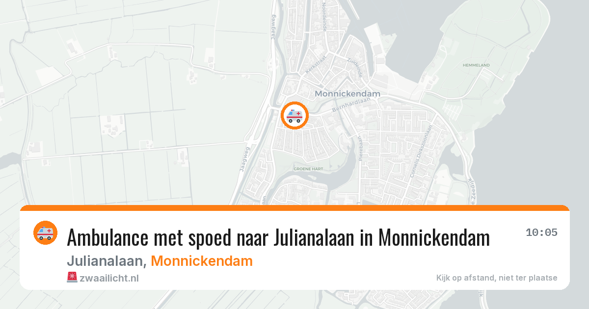 Ambulance met spoed naar Julianalaan in Monnickendam — 23 mei 2026