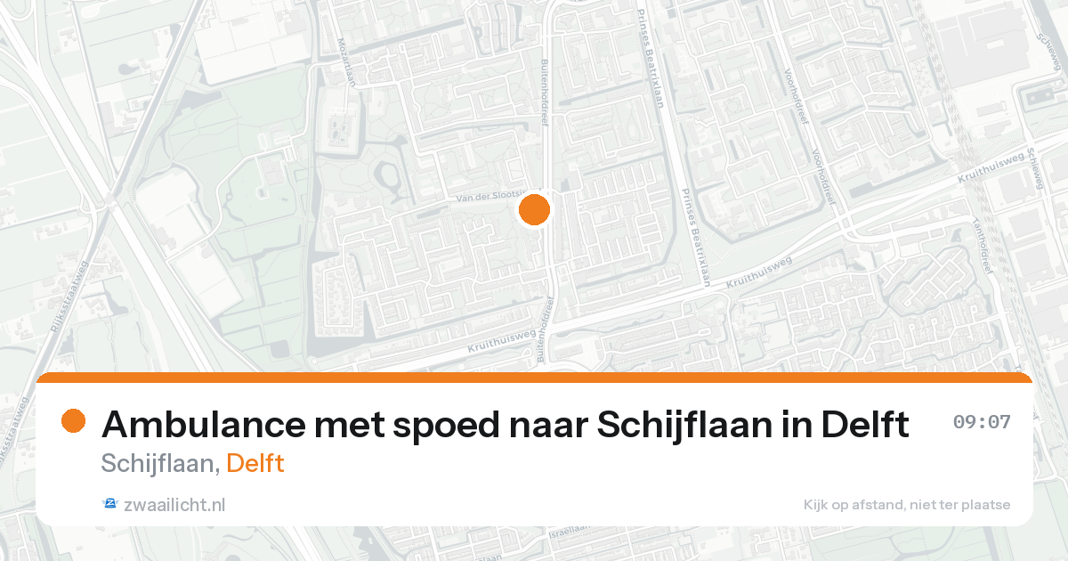 Ambulance met spoed naar Schijflaan in Delft — 15 aug 2026