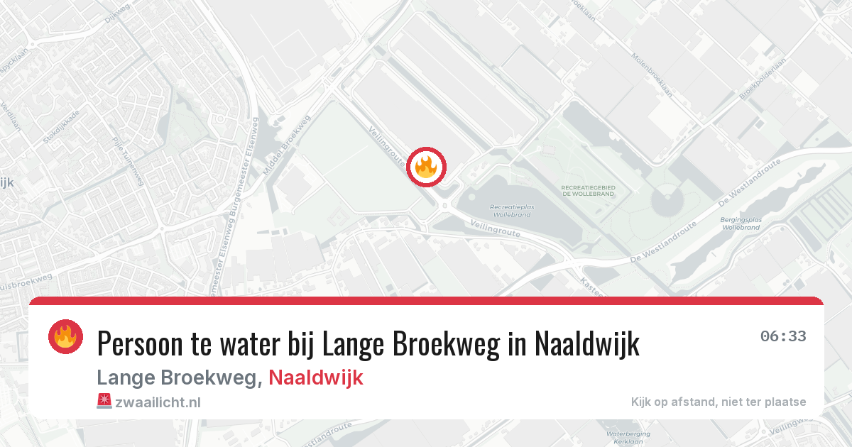 Persoon te water bij Lange Broekweg in Naaldwijk — 1 apr 2026