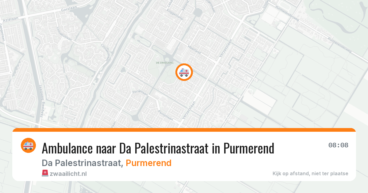 Ambulance naar Da Palestrinastraat in Purmerend — 31 mei 2026