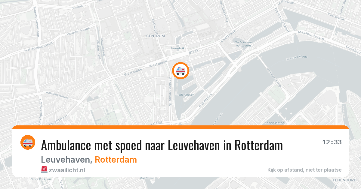 Ambulance met spoed naar Leuvehaven in Rotterdam — 29 jan 2026