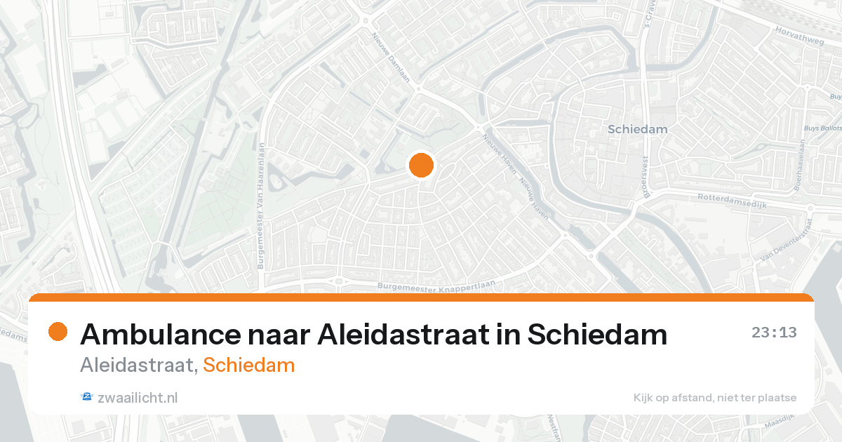 Ambulance naar Aleidastraat in Schiedam — 21 aug 2026
