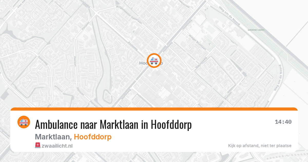 Ambulance naar Marktlaan in Hoofddorp — 6 mrt 2026