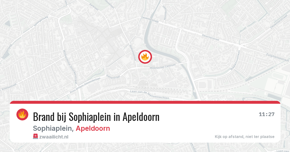 Brand bij Sophiaplein in Apeldoorn — 24 jun 2026