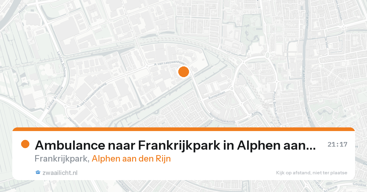 Ambulance naar Frankrijkpark in Alphen aan den Rijn — 8 jul 2026