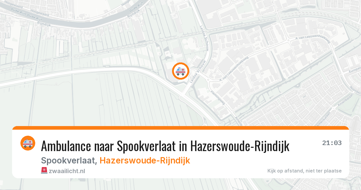 Ambulance naar Spookverlaat in Hazerswoude-Rijndijk — 31 mei 2026