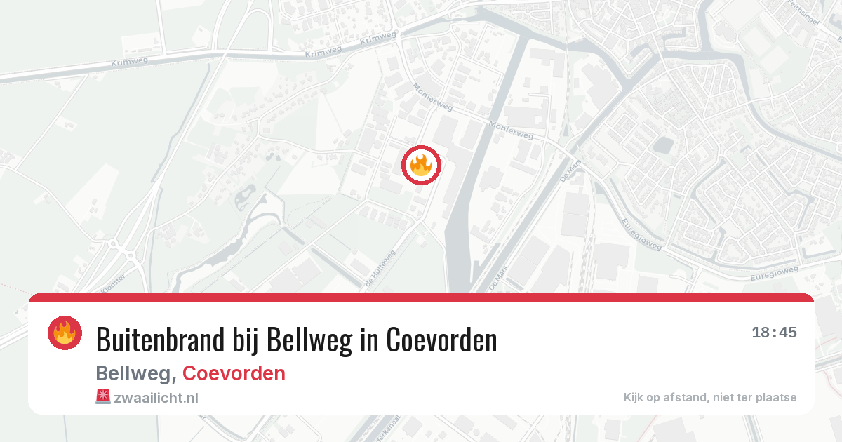 Buitenbrand bij Bellweg in Coevorden — 18 jun 2026