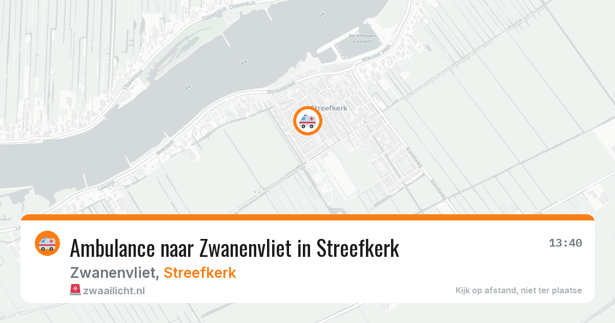 Ambulance naar Zwanenvliet in Streefkerk — 7 apr 2026