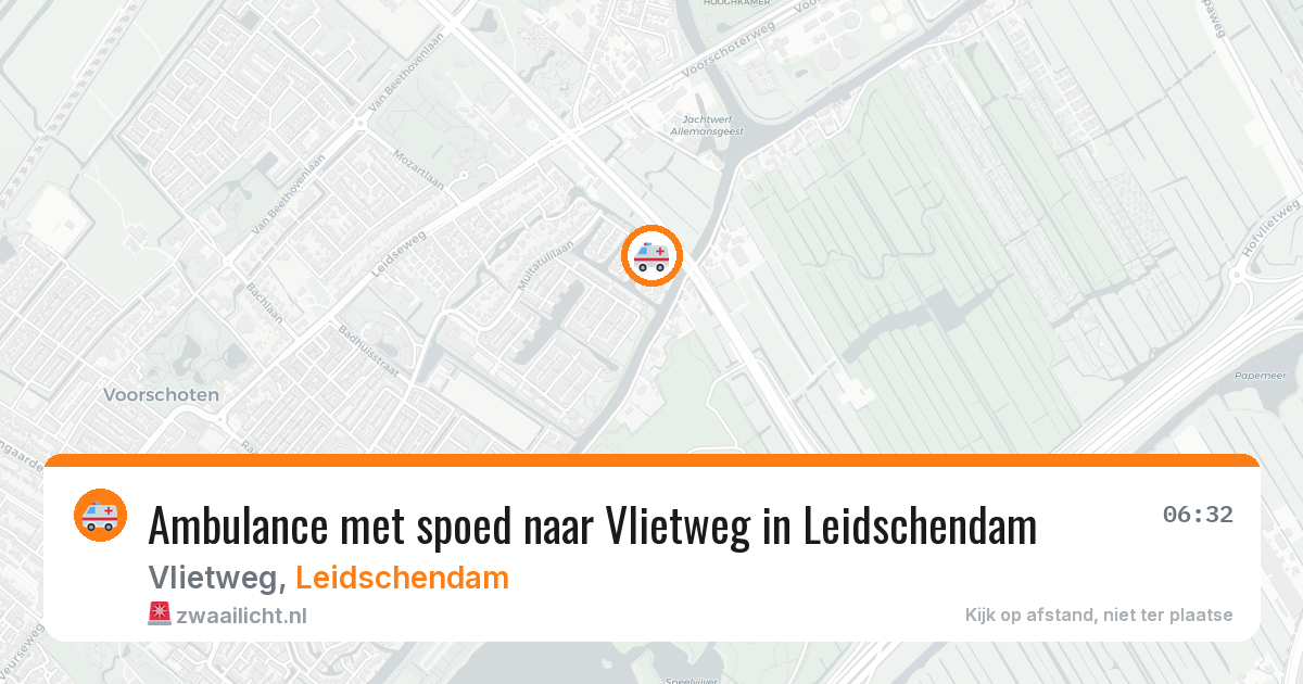 Ambulance met spoed naar Vlietweg in Leidschendam — 26 mrt 2026