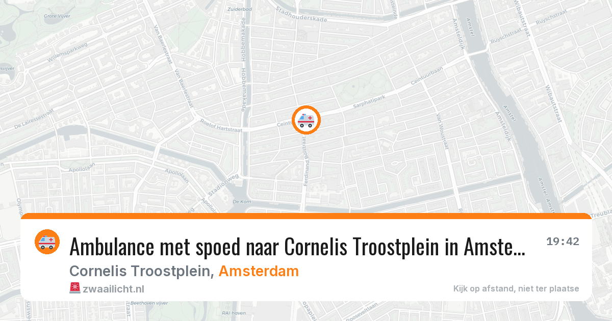 Ambulance met spoed naar Cornelis Troostplein in Amsterdam — 26 jun 2026