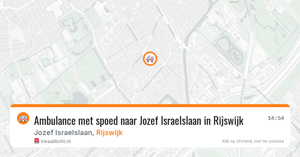 Ambulance met spoed naar Jozef Israelslaan in Rijswijk — 13 jun 2026