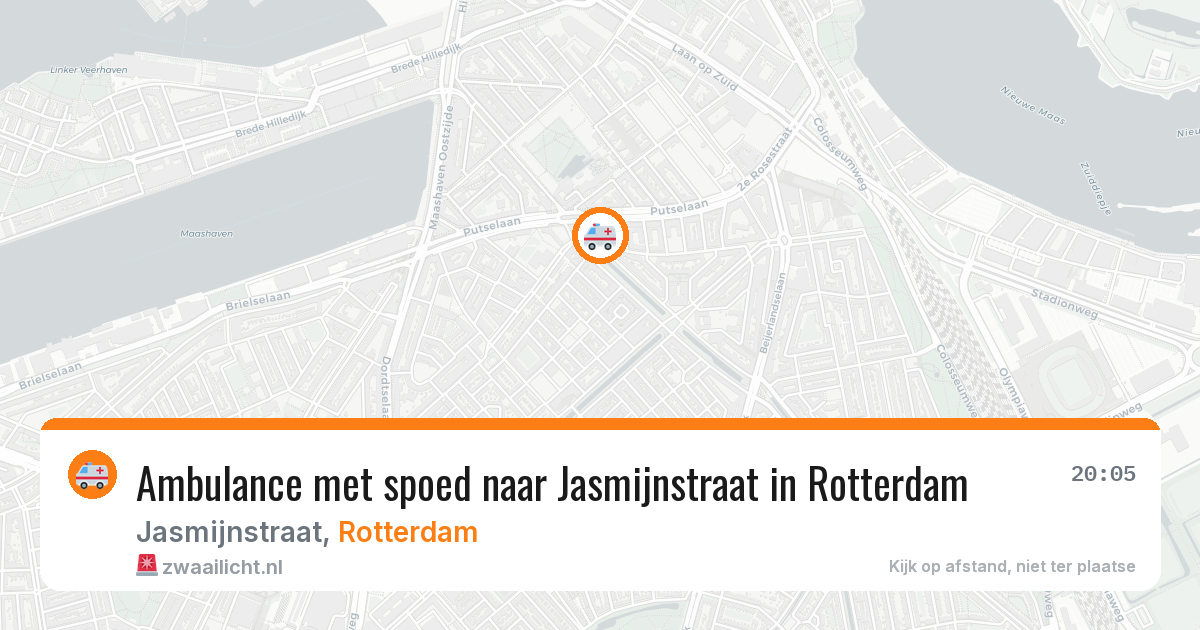 Ambulance met spoed naar Jasmijnstraat in Rotterdam — 28 mei 2026