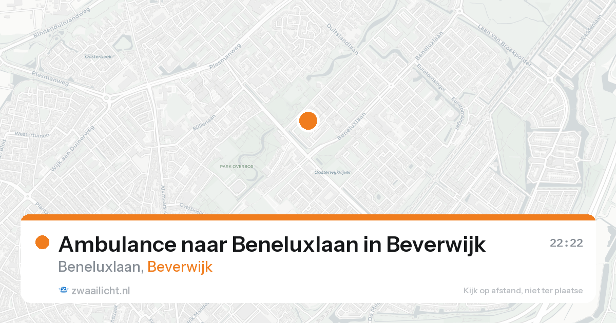Ambulance naar Beneluxlaan in Beverwijk — 23 aug 2026