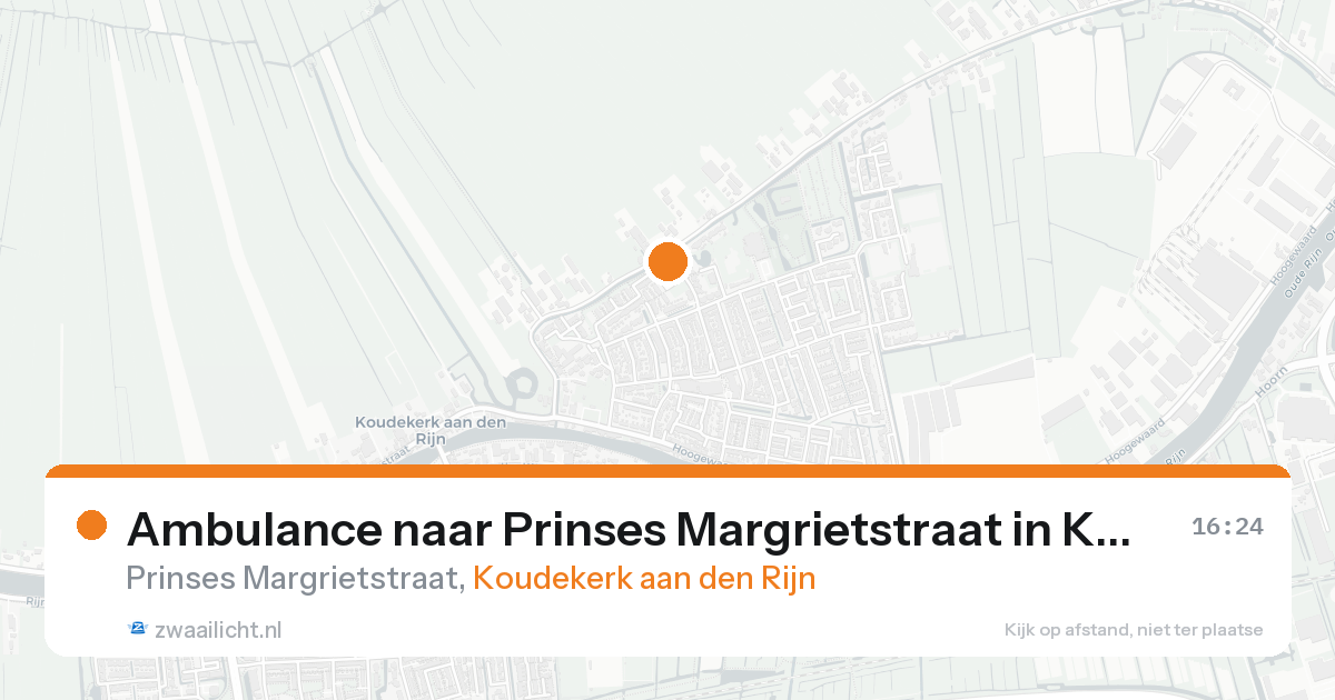 Ambulance naar Prinses Margrietstraat in Koudekerk aan den Rijn — 15 aug 2026
