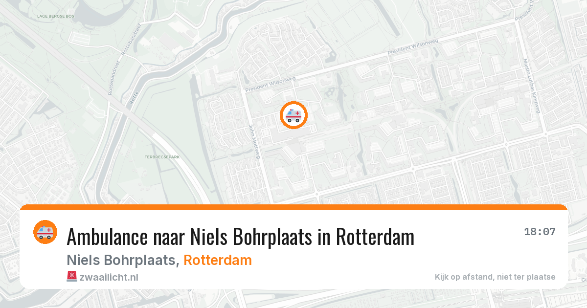Ambulance naar Niels Bohrplaats in Rotterdam — 14 aug 2026