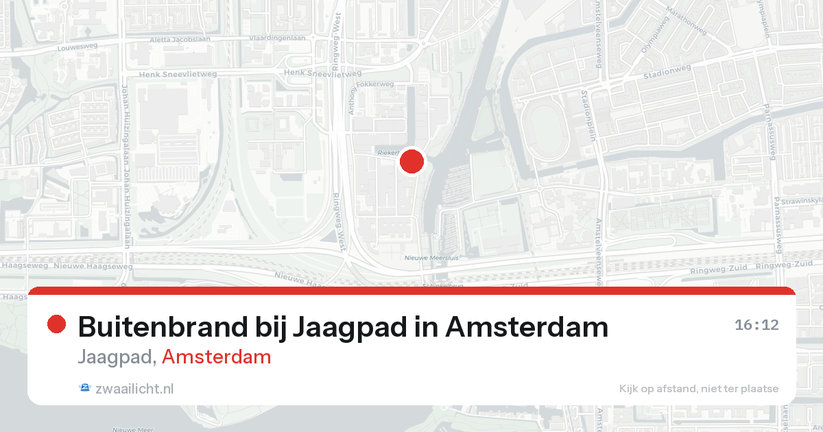 Buitenbrand bij Jaagpad in Amsterdam — 23 aug 2026