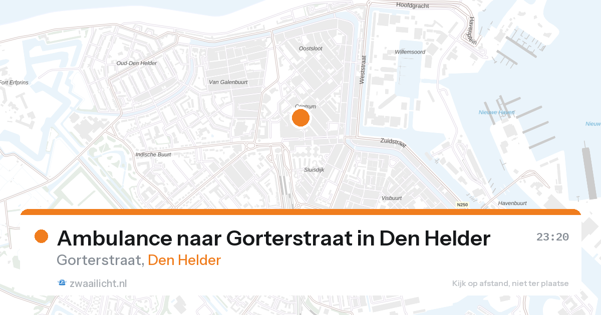 Ambulance naar Gorterstraat in Den Helder — 26 aug 2026