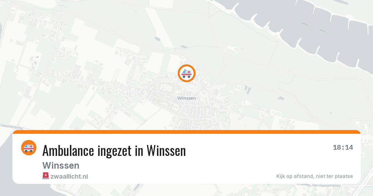 Ambulance ingezet in Winssen — 4 aug 2026