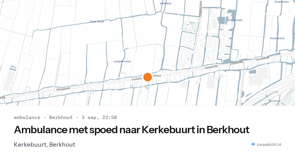 Ambulance met spoed naar Kerkebuurt in Berkhout — 3 sep 2026