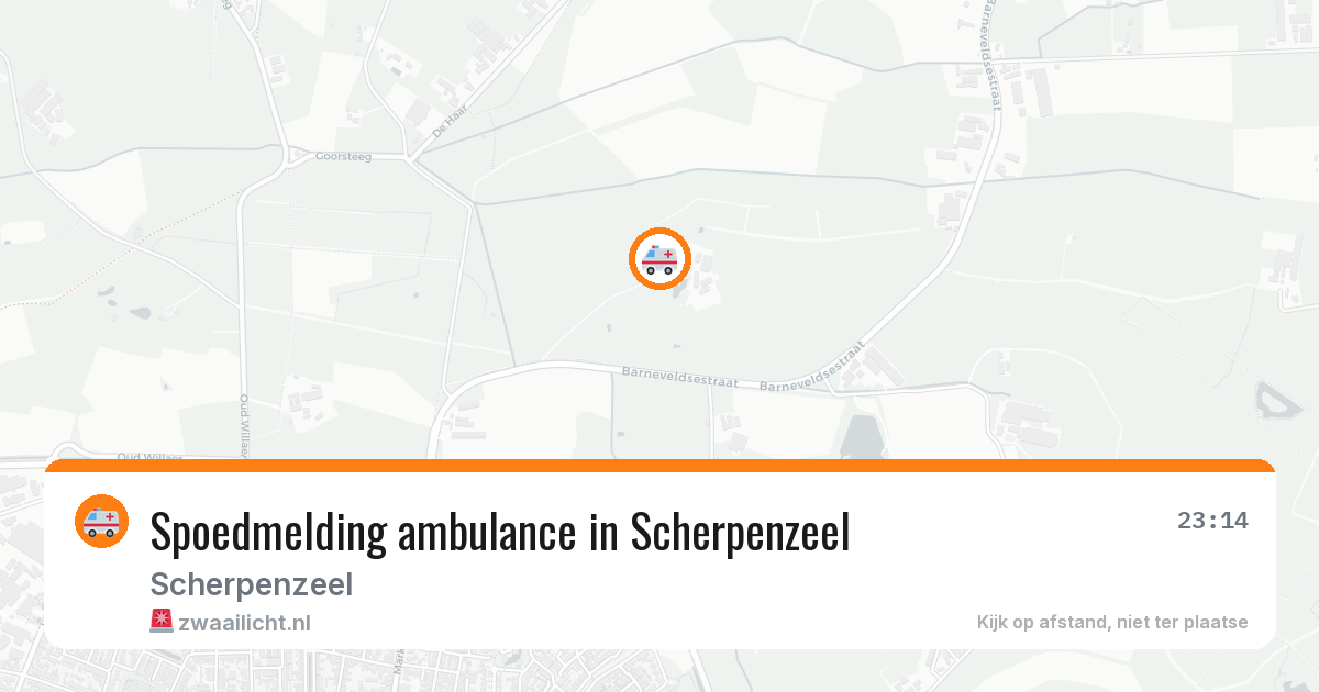 Spoedmelding ambulance in Scherpenzeel — 11 aug 2026