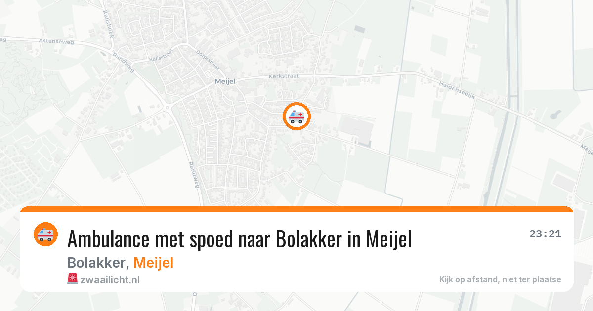 Ambulance met spoed naar Bolakker in Meijel — 13 jul 2026