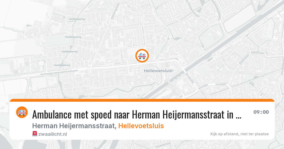 Ambulance met spoed naar Herman Heijermansstraat in Hellevoetsluis — 7 apr 2026