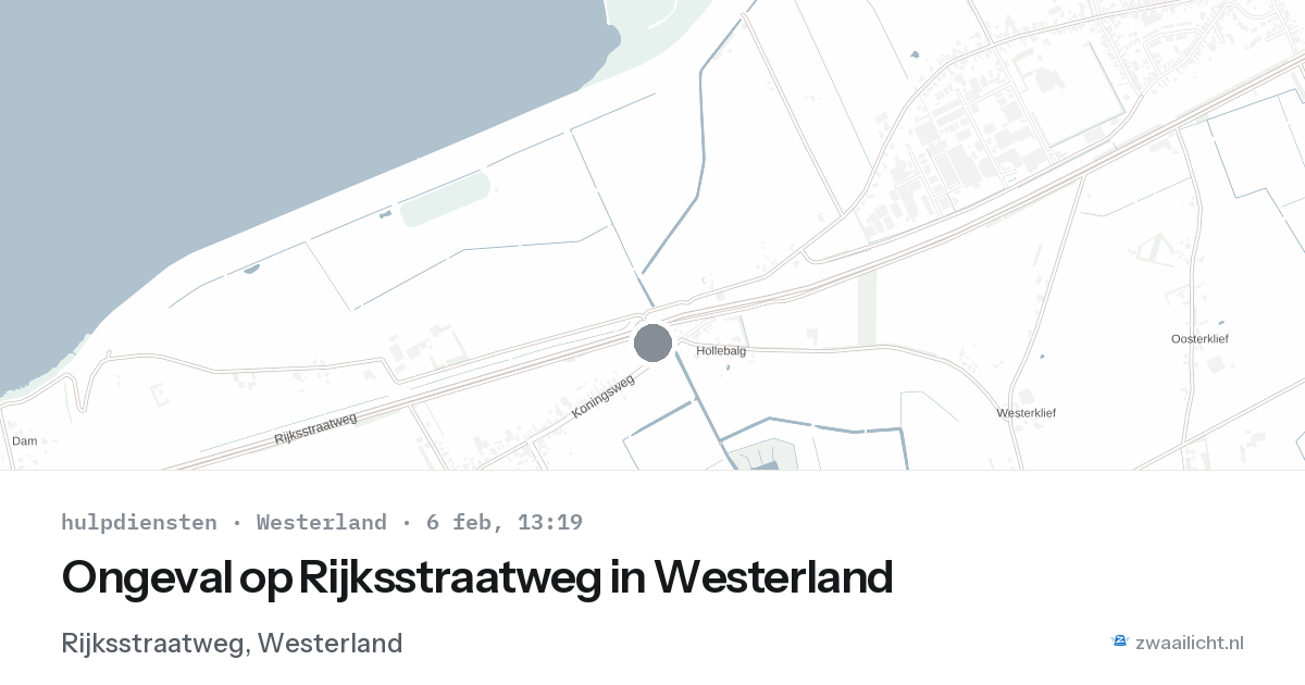 Ongeval op Rijksstraatweg in Westerland — 6 feb 2026