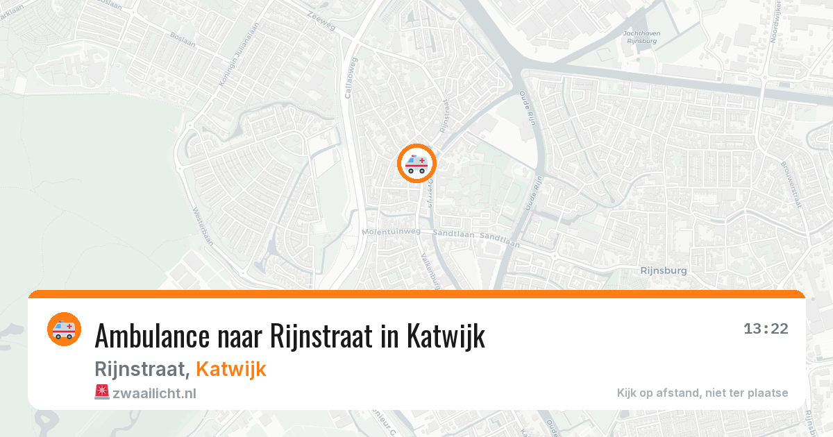 Ambulance naar Rijnstraat in Katwijk — 3 aug 2026