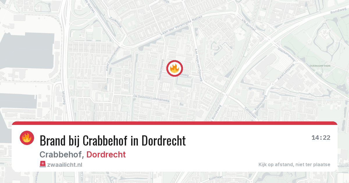 Brand bij Crabbehof in Dordrecht — 6 apr 2026