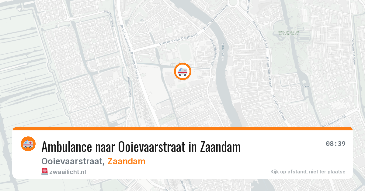 Ambulance naar Ooievaarstraat in Zaandam — 23 jun 2026