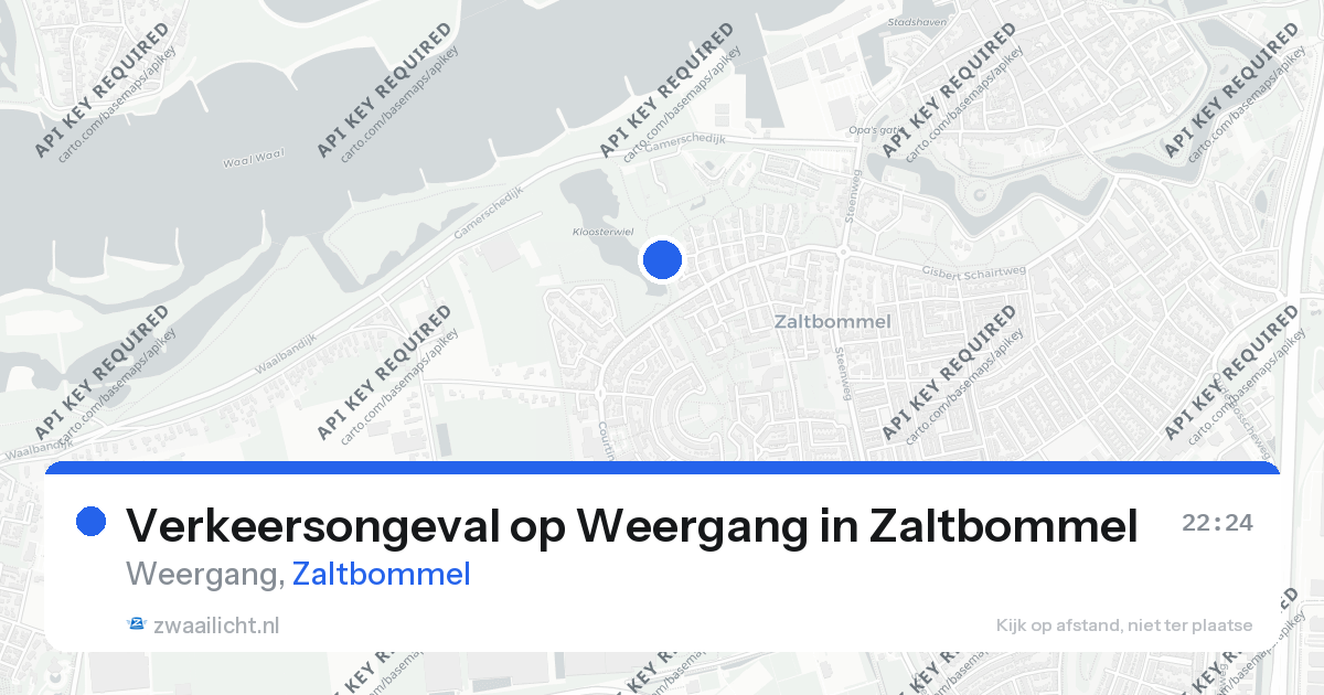 Verkeersongeval op Weergang in Zaltbommel — 22 aug 2026