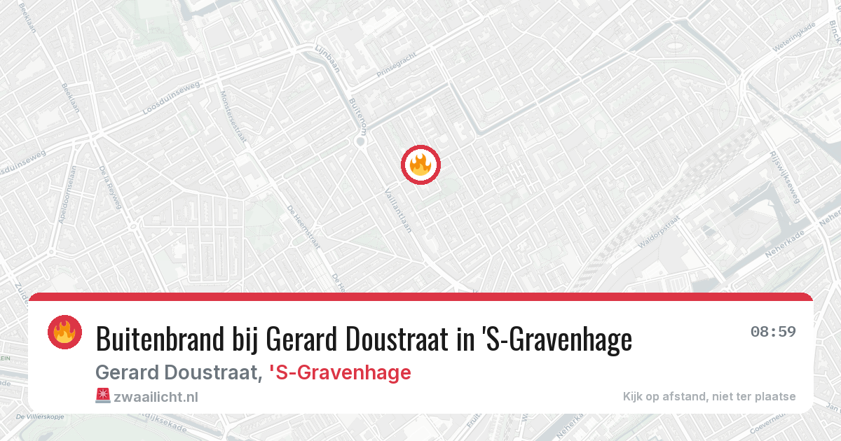 Buitenbrand bij Gerard Doustraat in 'S-Gravenhage — 12 apr 2026