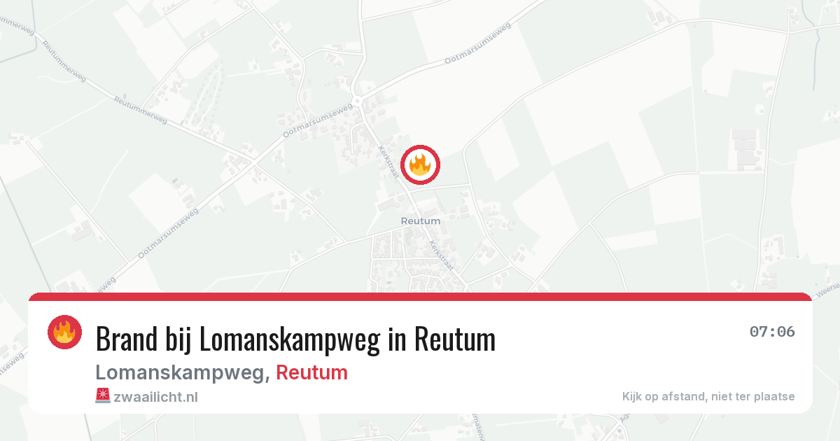 Brand bij Lomanskampweg in Reutum — 20 jun 2026