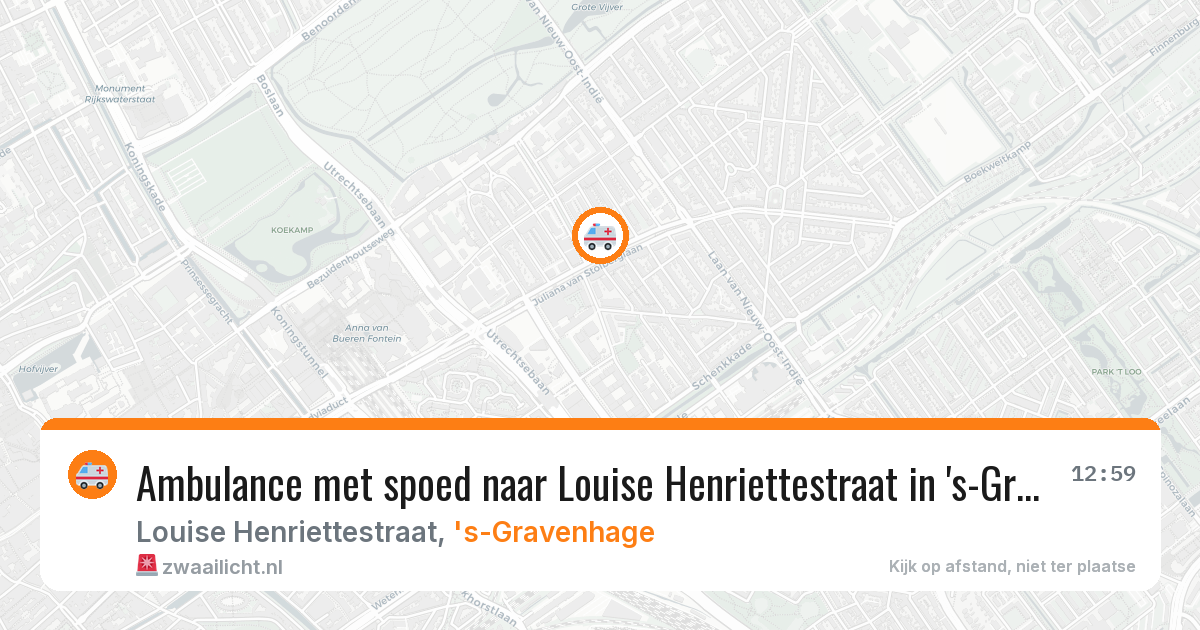 Ambulance met spoed naar Louise Henriettestraat in 's-Gravenhage — 9 jul 2026