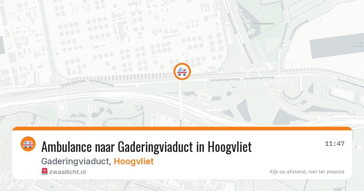 Ambulance naar Gaderingviaduct in Hoogvliet — 29 apr 2026